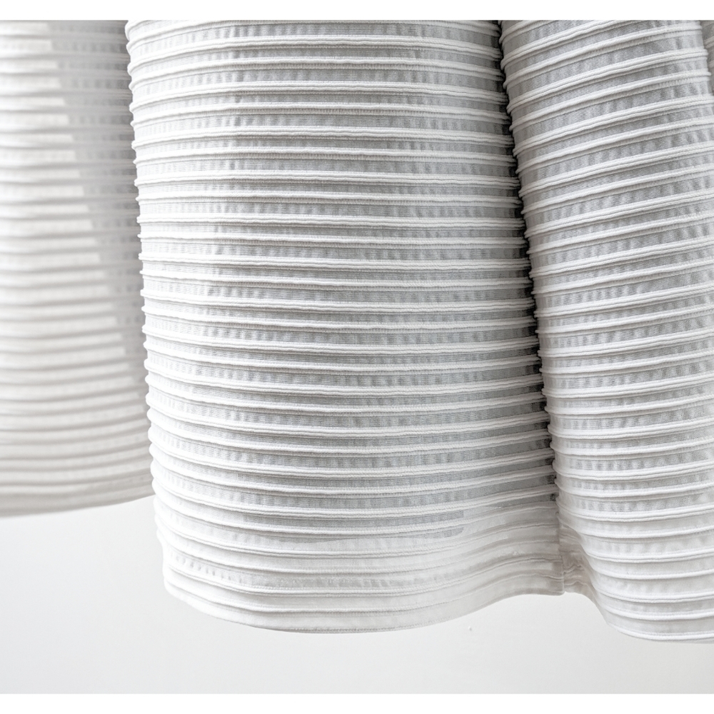 Guess Striped Textured Fit & Flare V-Neck Dress - Picture 4 of 8